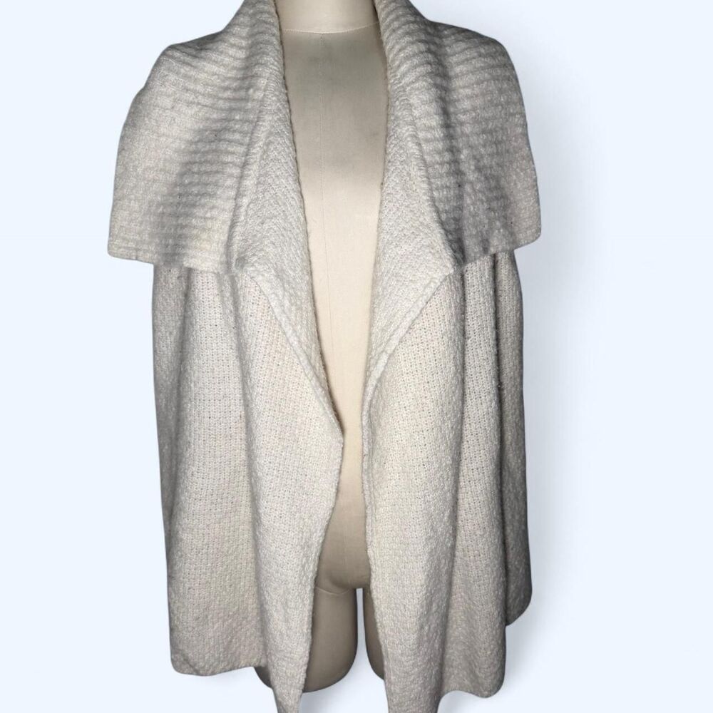 Loft Women's White and Cream Cardigan